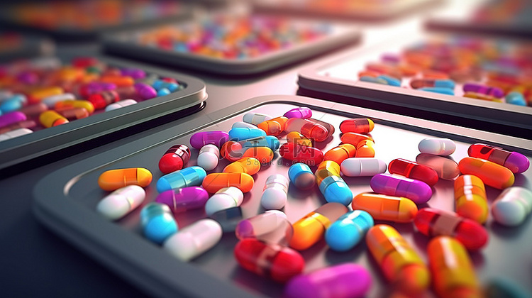 医疗片剂与栓剂的3D插图 现代医学可视化的重要工具